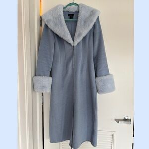 House of Harlow 1960 wool coat with fur trim size S